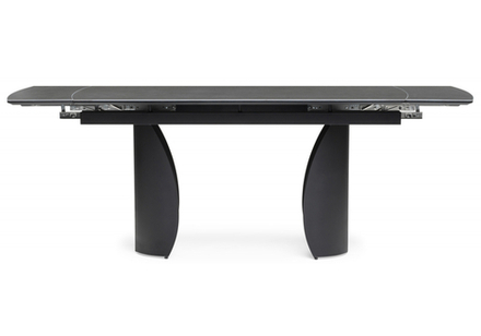 Керамический стол Woodville Готланд 160(220)х90х79 ink gray, черный