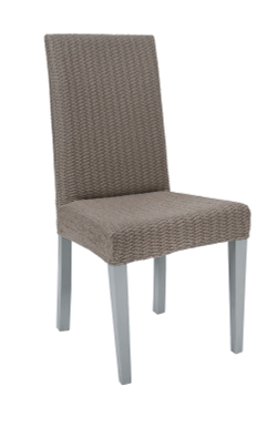 Чехол на стул без оборки Зигзаг, цвет Какао