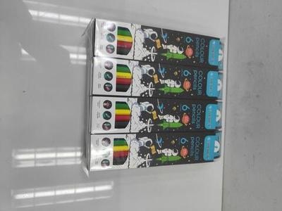 Карандаши цветные шестигранные "Космонавт", 6 штук