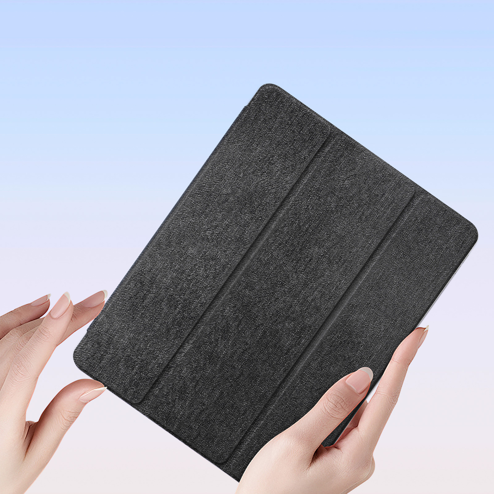 Чехол книжка черного цвета от Dux Ducis для Apple iPad Pro 13 с 2024 года, серия Unid Series Case, с держателем Apple Pencil и функцией автоматического перехода в спящий режим