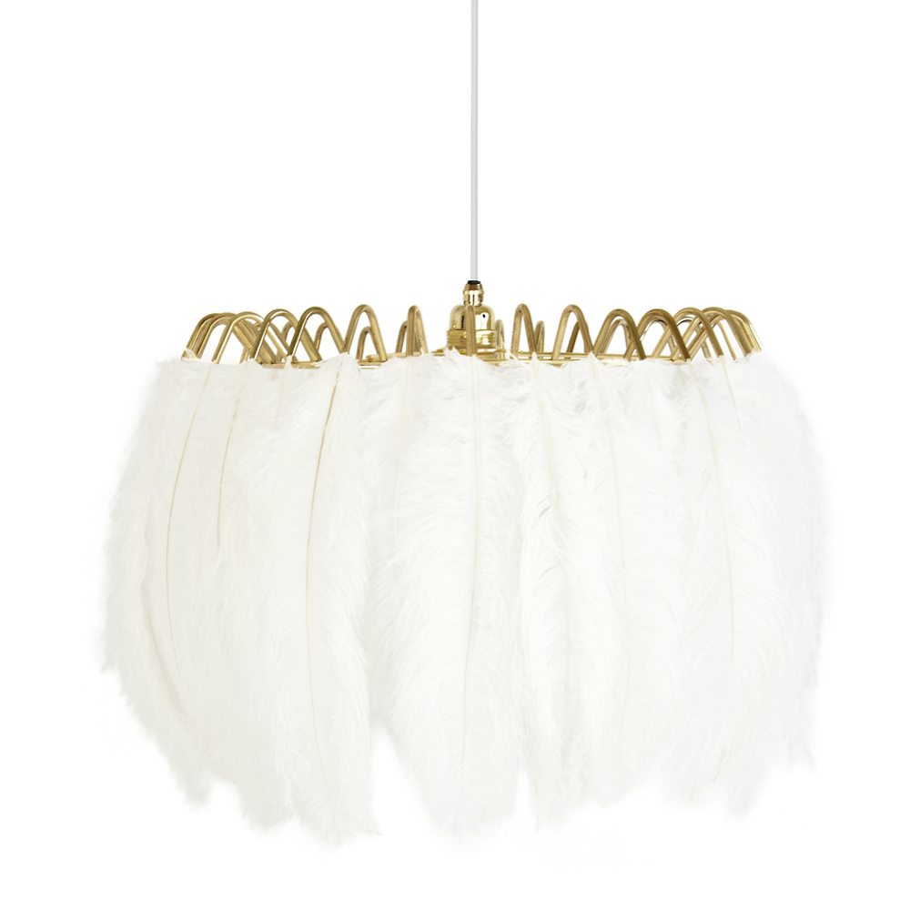 Pendant design lamp Feather by Mineheart (White)