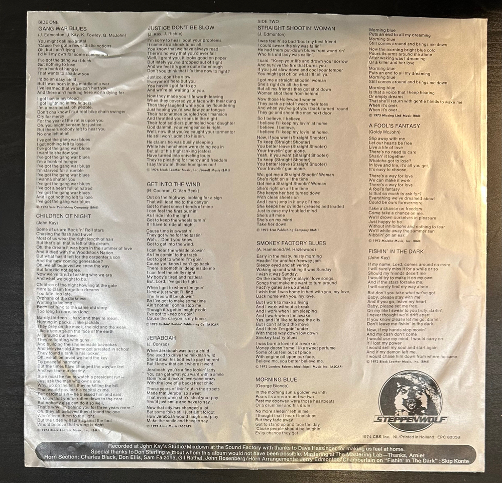 Steppenwolf - Slow Flux (Голландия 1974г.)