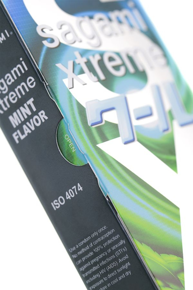 Презервативы Sagami Xtreme Mint с охлаждающим эффектом 10 шт.