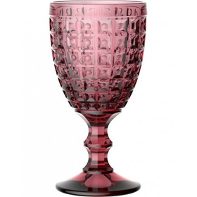 БОКАЛ ДЛЯ ВИНА/ВОДЫ 340МЛ, КУБ, ФИОЛЕТОВЫЙ, GLASSWARE
