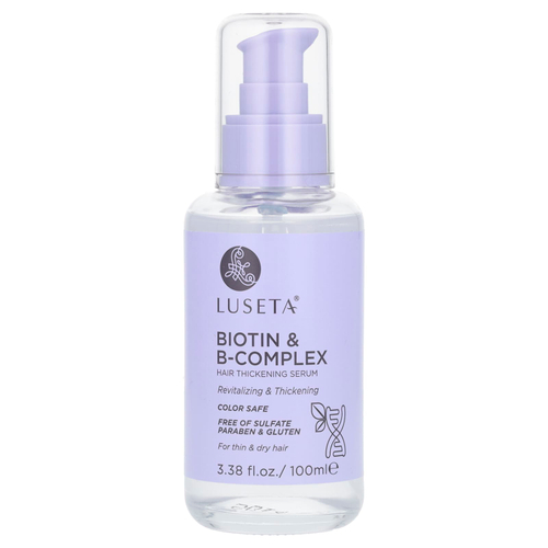 Luseta Beauty, биотин и комплекс витаминов группы B, сыворотка для густоты волос, для тонких и сухих волос, 100 мл (3,38 жидк. унции)