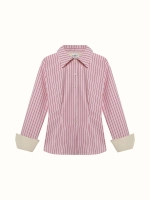 Рубашка в полоску "pink"