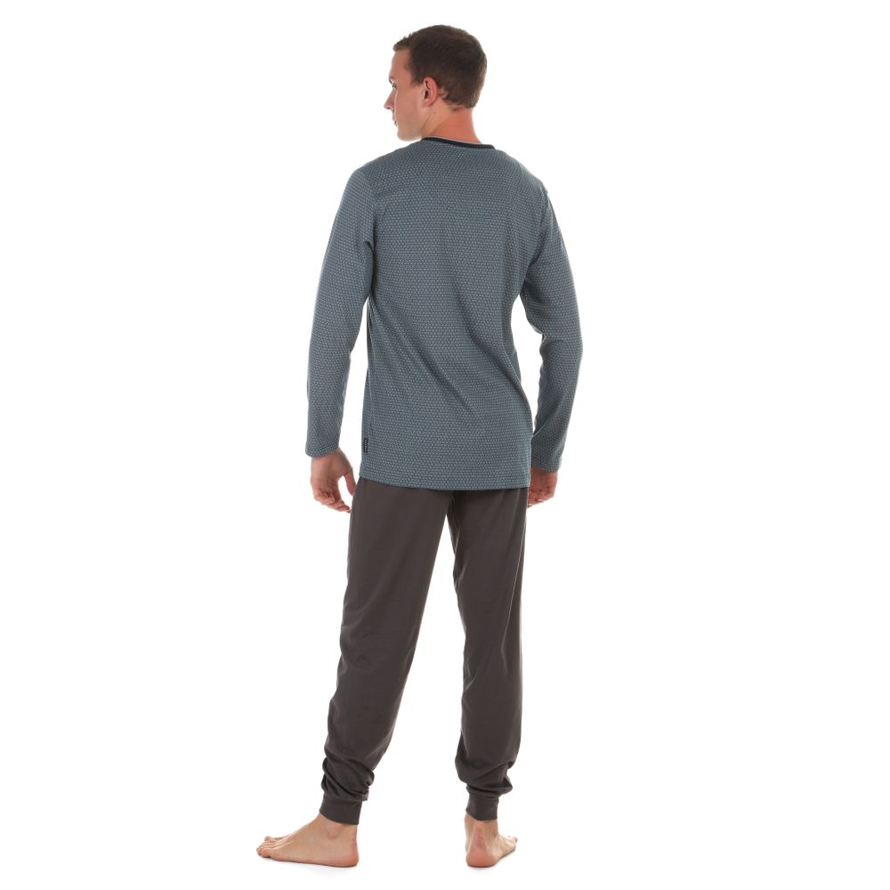 Мужская пижама темно-серая с принтом BUGATTI 56051/4008 635