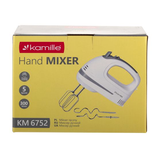 Миксер электрический ручной 300 Вт. Kamille KM 6752