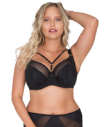 Бюстгальтер с декоративными бретелями (Размер: 90E) (Цвет: черный)