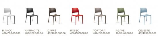 Стул пластиковый Riva Bistrot Италия серый