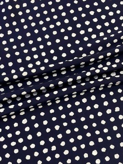 Шелк Michael Kors синий в белый горошек