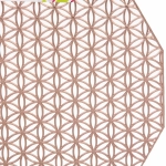 Салфетка плетеная 38см «Орнамент» розовое золото