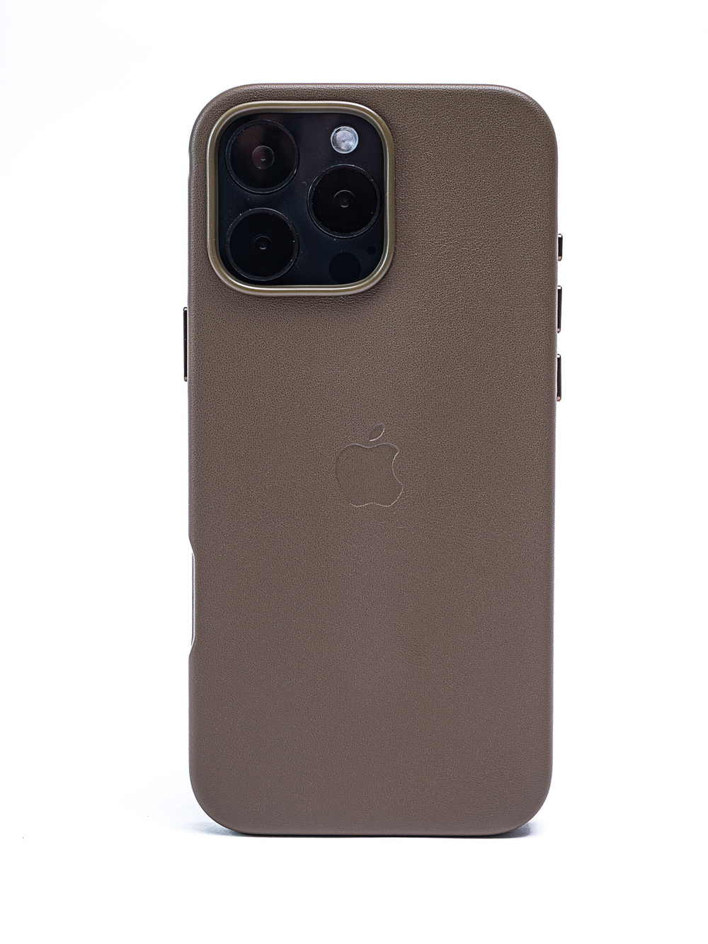 Кожаный чехол Leather Case iPhone 16 Pro MAX Taupe Бежевый