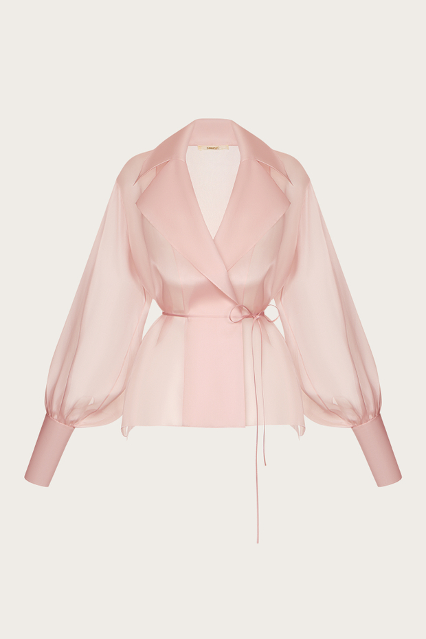 Блуза из розовой органзы