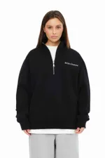 Купить Толстовка Bruler d'Amour Half-Zip Department of Love черная Толстовка Bruler d'Amour Half-Zip Department of Love черная
