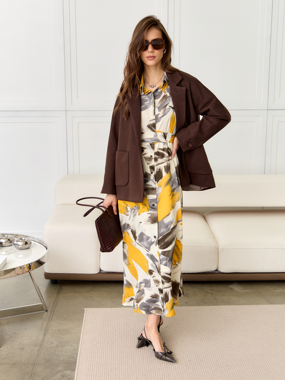 Жакет с двумя разрезами по бокам