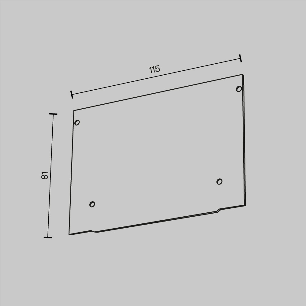 Заглушка декоративная для профиля ALM-11681-PL-W-2M (2 шт.) Maytoni ALM013EC-PL-W