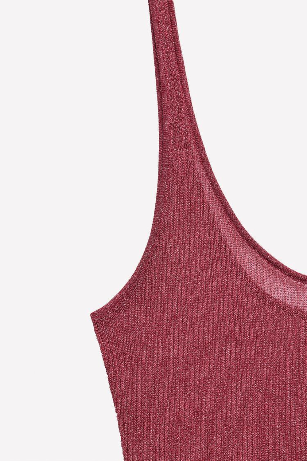 ZARA X LUDOVIC DE SAINT SERNIN ТОНКИЙ ТОП НА БРЕТЕЛЯХ, КРАСНЫЙ