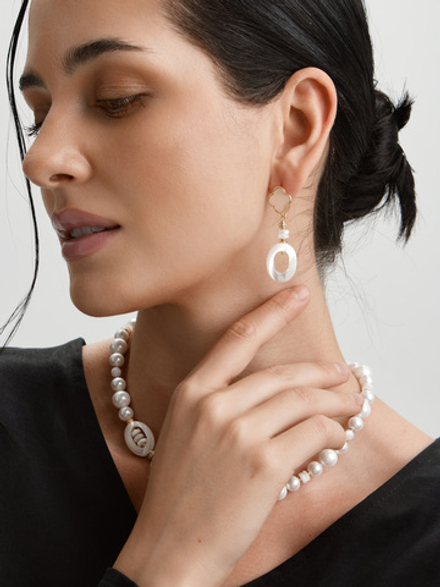 91004015 Серьги Selena Pearls