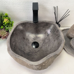 Раковина из речного камня RS-63621 (41*40*16) 0122