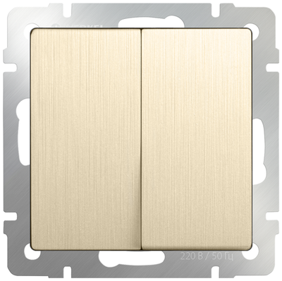 Выключатель 2-кл WERKEL шампань рифленый WL10-SW-2G