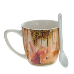 GAEM Кружка с ложкой, 150 мл, L10 W7 H7,5 см, 4в