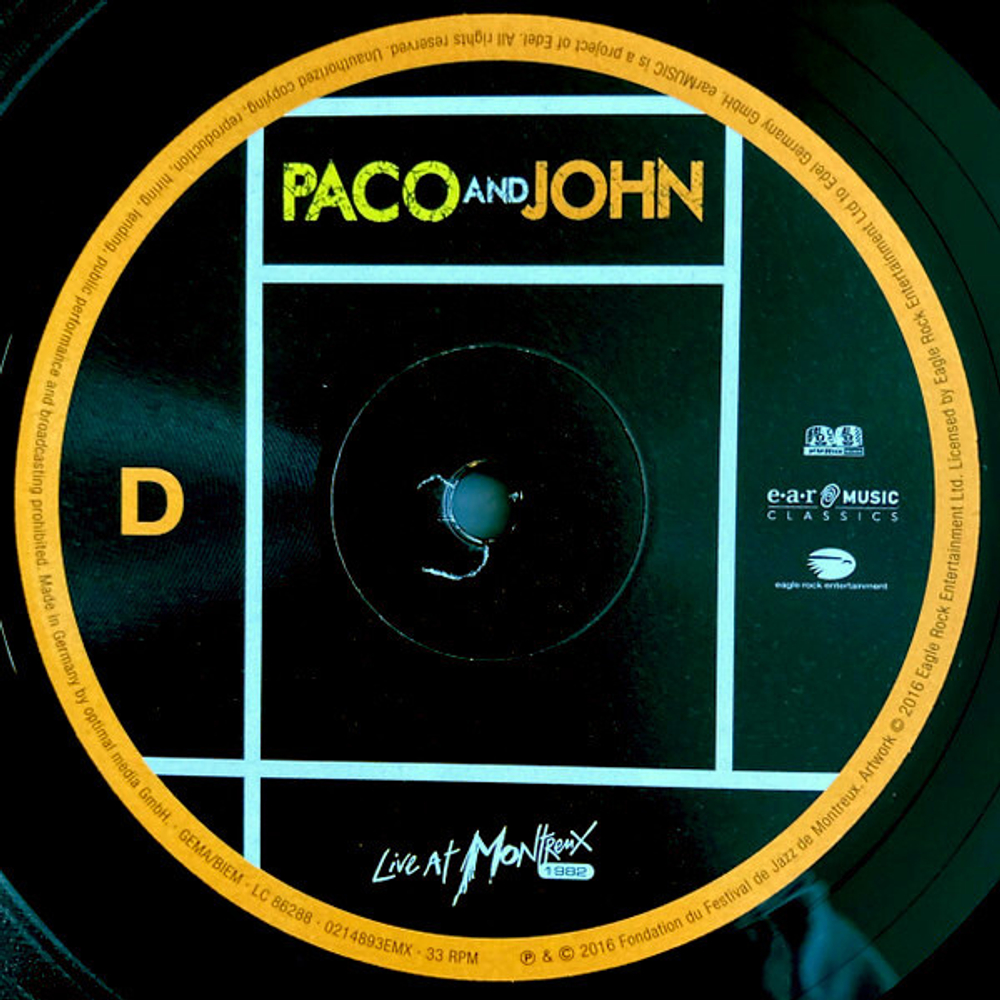 Paco De Lucia & John McLaughlin / Live At Montreux 1987 (2LP)