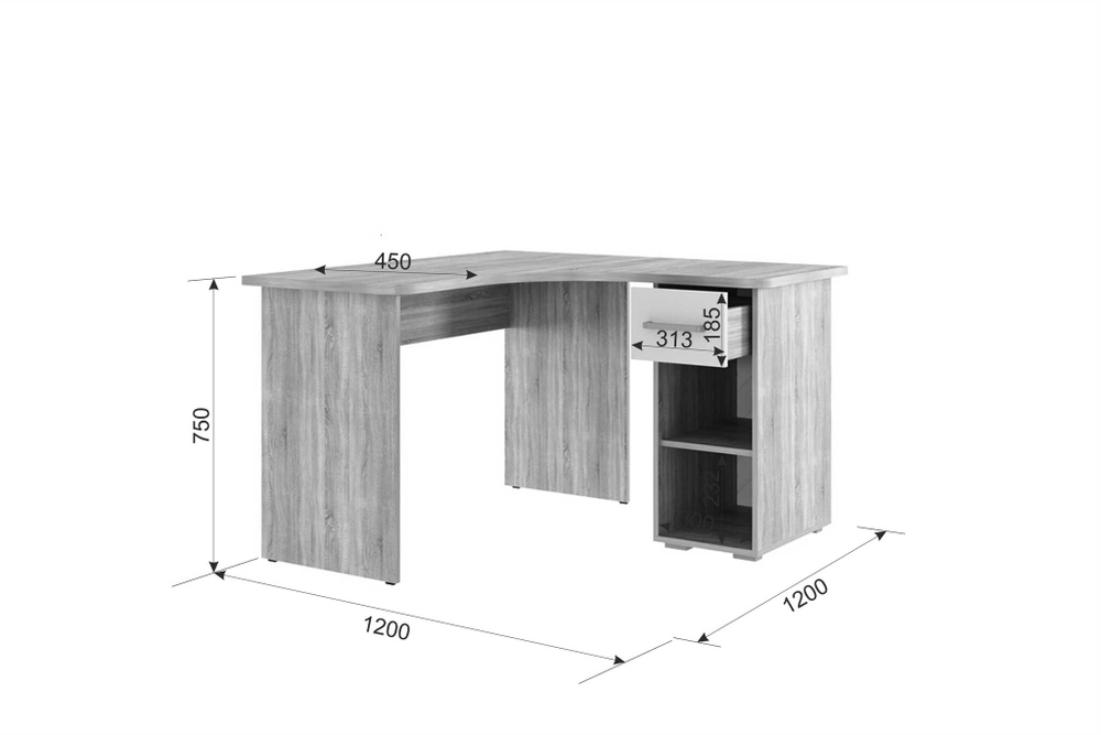 Лайт-1 Стол компьютерный 1200 угловой