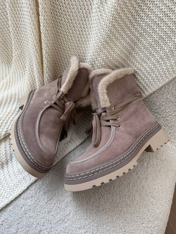 Ботинки из натуральной замши/натуральный мех