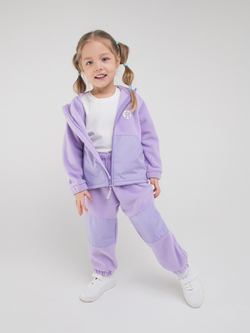 Костюм флисовый со вставками "Лиловый"