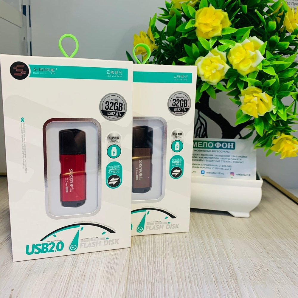 USB Флешка 32GB Sastfoe, USB 2.0, в ассортименте АКЦИЯ