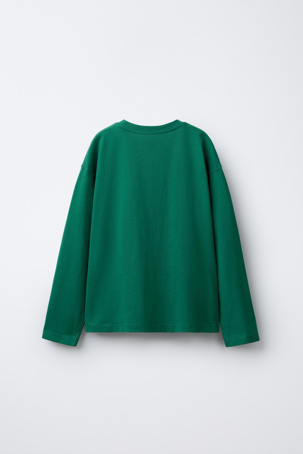 ZARA ФУТБОЛКА В УНИВЕРСИТЕТСКОМ СТИЛЕ С ПРИНТОМ, ЗЕЛЕНЫЙ