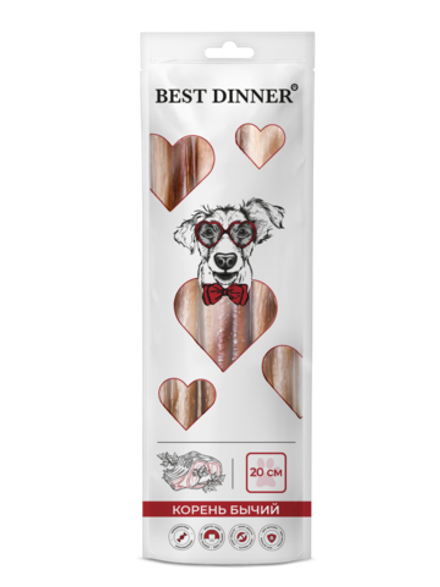 Лакомство сухое Best Dinner для собак Бычий корень 20 см 40 +/-5г