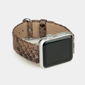 Ремешок для Apple Watch 44/45/46 mm из кожи питона, бежевого цвета