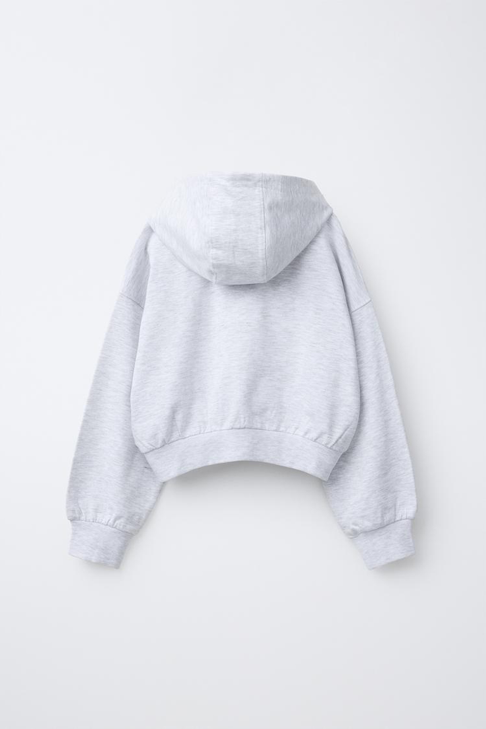 ZARA ХУДИ С РЕЛЬЕФНЫМ НАДПИСЬЮ, СЕРЫЙ МЕЛАНЖ