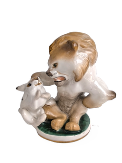 Фарфоровая статуэтка "Заяц во хмелю" ЛФЗ