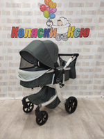 Коляска трансформер Farfello Aimile Original New Silver темно-серый