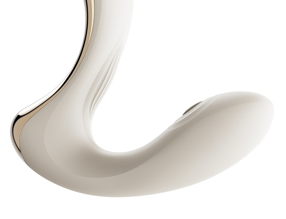 Белый вибромассажёр для зоны G с пульсацией, вакуумной стимуляцией и функцией нагрева Zalo Talis G-Spot PulseWave Vibrator Ivory White