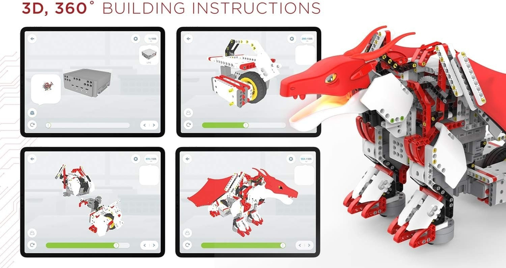 Программируемый робот-конструктор JIMU Mythical Series: FireBot Kit, деталей (632 шт.)