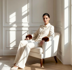 Брюки Силуэт, молочный