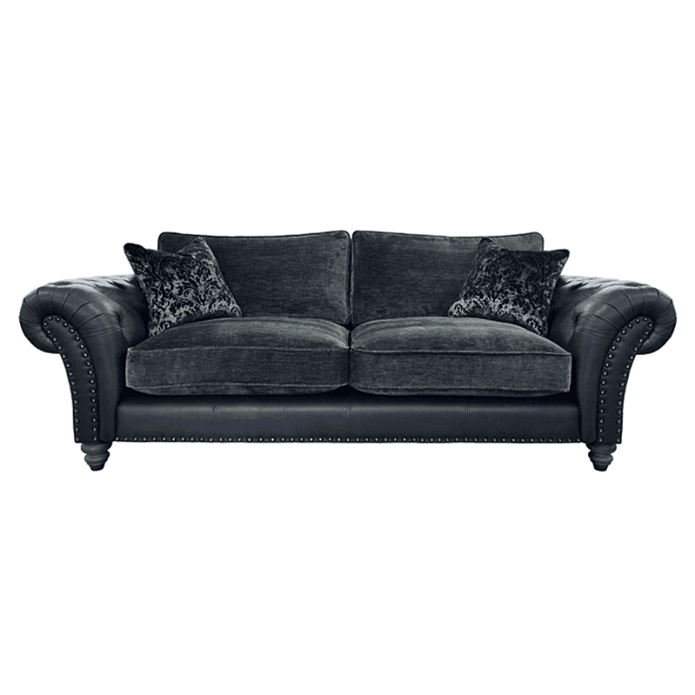 Диван "Рейвен" Гранд с каретной стяжкой на подлокотниках