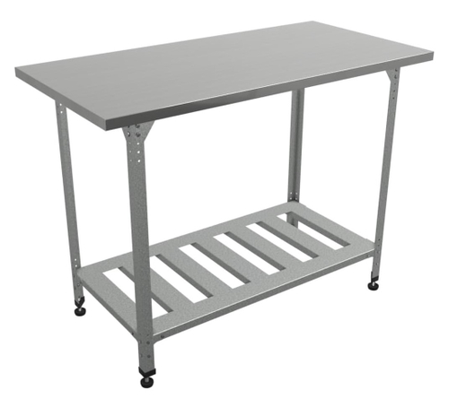 Стол производственный "Бизнес" СПЛР , полка решетка,1200х800х860 мм , без борта