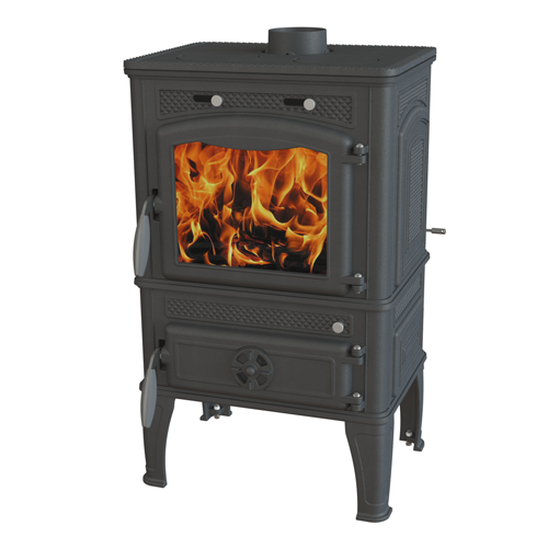 Печь чугунная DACHA II (с варочной поверхностью) патина медь, произв.FIREWAY