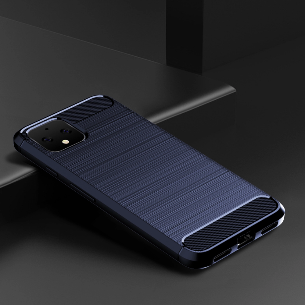 Чехол на Google Pixel 4 XL цвет Blue (синий), серия Carbon от Caseport