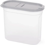 Емкость для сыпучих продуктов Космо 1,65л с клапаном, серый