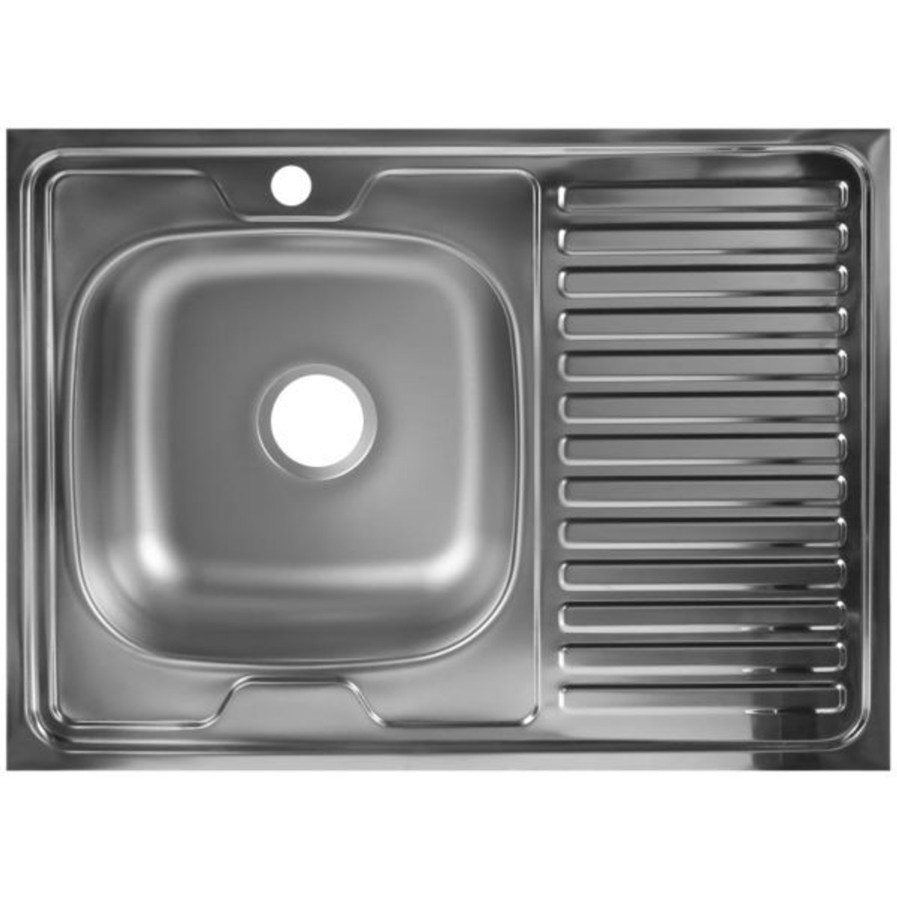 Мойка для кухни нержавеющая сталь, 60см х 80-430 левая