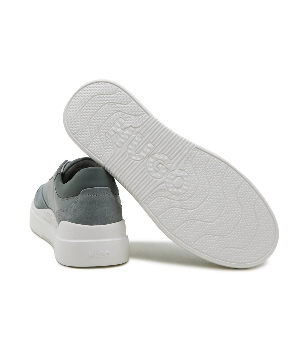 Кожаные кроссовки blake HUGO - серый(50510214)
