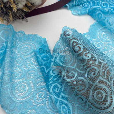 Кружево эластичное небесное 17 см