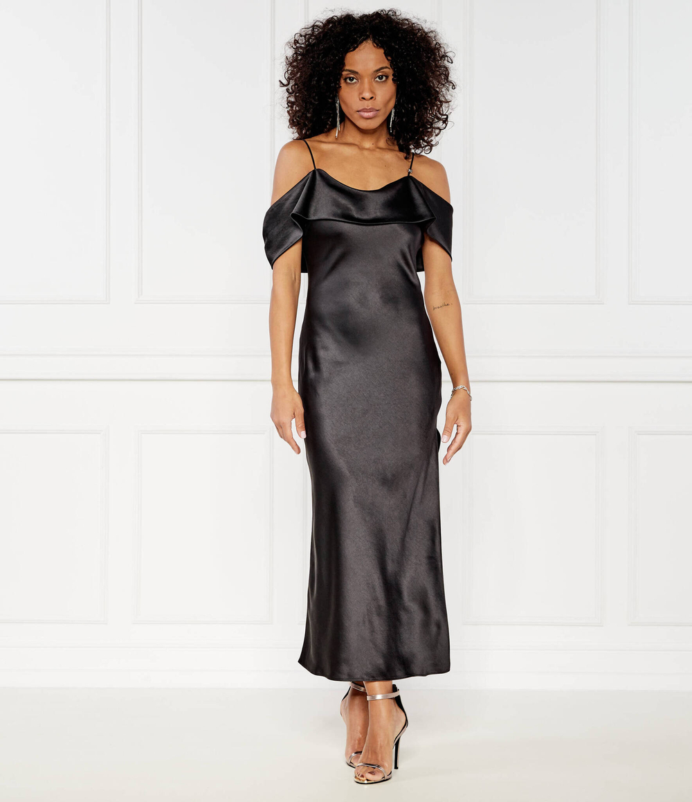 Сатиновое платье Kendala HUGO - черный(50516873)