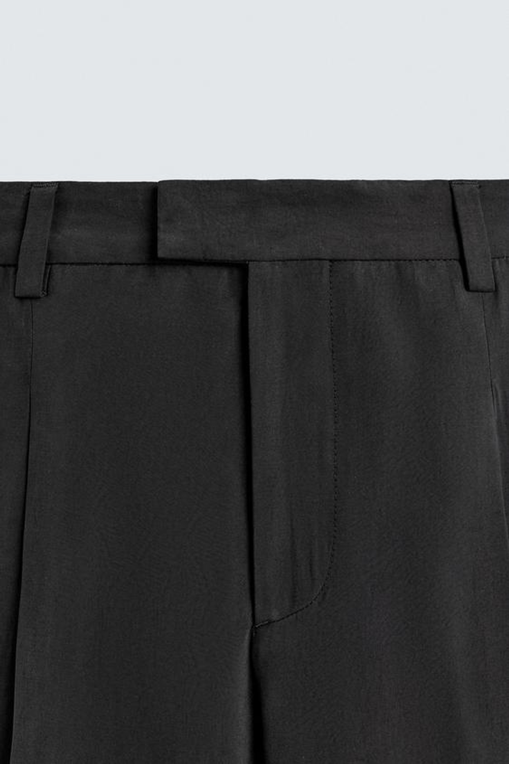 ZARA СТРУЯЩИЕСЯ БРЮКИ RELAXED FIT, ЧЕРНЫЙ